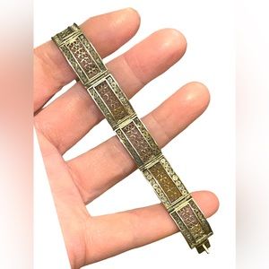 Antique 800 silver filagree wire work  Fancy bracelet